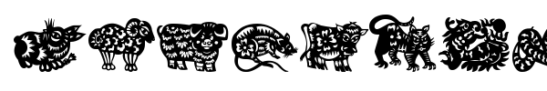 Chinese Zodiac TFB font preview